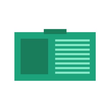 kimlik kartı belge vektörü simgesi