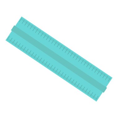 cetvel simgesi beyaz arkaplanda izole edildi