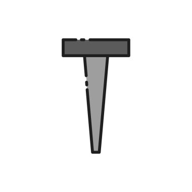 Beyaz arkaplanda tırnak simgesi vektörü izole edildi