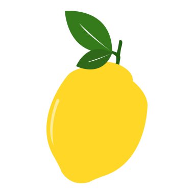 Beyaz arkaplanda limon simgesi vektörü izole edildi, logo şeffaf işareti. yiyecek sembolleri