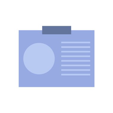 kimlik kartı belge vektörü simgesi