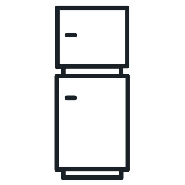 Beyaz arka plan üzerinde izole buzdolabı simgesi