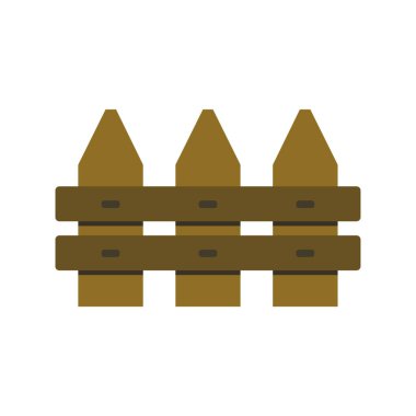 Beyaz arka plan üzerinde izole çit simgesi