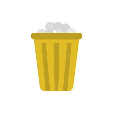 patlamış mısır vektör illüstrasyon izole beyaz arka plan üzerinde