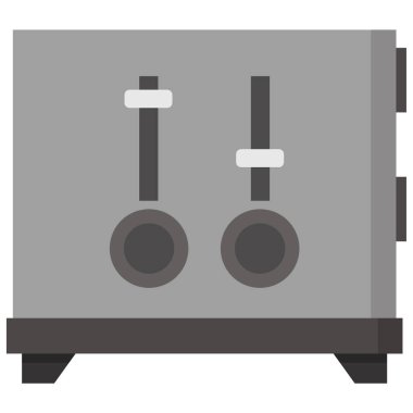 Beyaz arka plan üzerinde izole tost vektör çizim