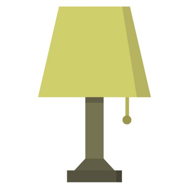 Masa lambası izole. Düz stil. vektör illüstrasyonu