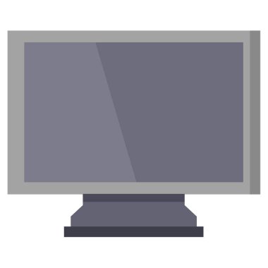 Beyaz arkaplanda televizyon simgesi izole edildi