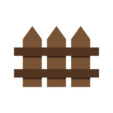 Beyaz arka plan üzerinde izole çit simgesi