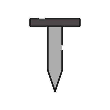 Beyaz arkaplanda tırnak simgesi vektörü izole edildi