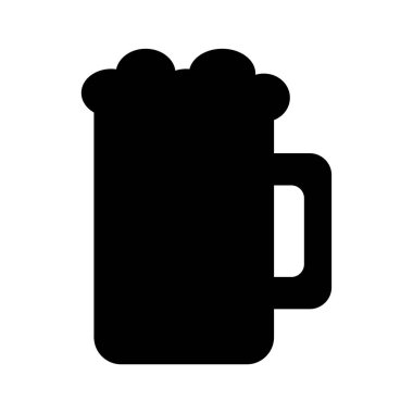 Bira bardağı ikonu. Web için bira vektör simgelerinin özet çizimi