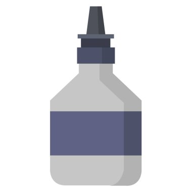 Beyaz arkaplanda izole edilmiş kozmetik şişe simgesi vektörü