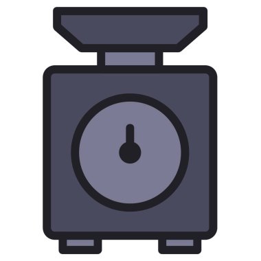 Beyaz arkaplanda mutfak boyutu simgesi