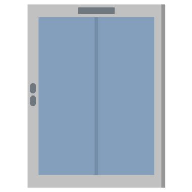 Asansör kapısı simgesi, vektör basit tasarımı 