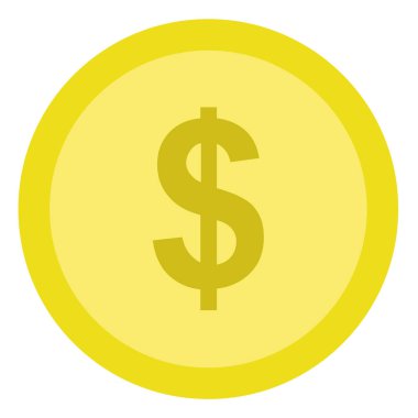 Dolar gagası çizimi beyaz arkaplanda izole edildi