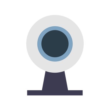 Beyaz arka plan üzerinde izole web kamera simgesi