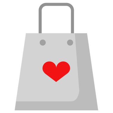 Alışveriş poşeti ikon vektör illüstrasyonu