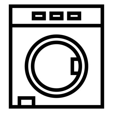 Çamaşır Makinesi Beyaz Arkaplanda İzole Edildi