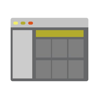 Tarayıcı vektör çizimi beyaz arkaplanda izole edildi