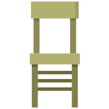 Tahta tabure ikonu vektör illüstrasyon grafik tasarımı