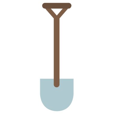 Kürek simgesi, vektör illüstrasyonu basit tasarım