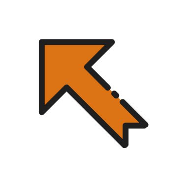 Web ve mobil uygulama tasarımınız, ok logosu konseptiniz için ok simgesi çizimi arkaplanı 