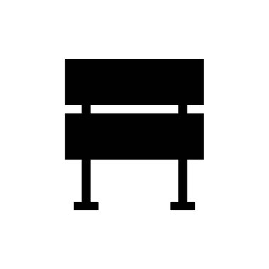 Sandalye simge vektör işareti ve beyaz arka plan üzerinde izole sembolü,