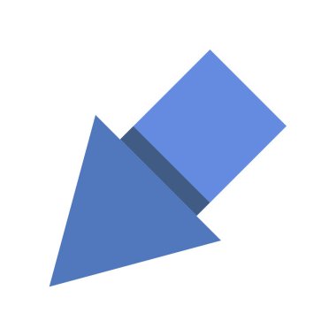 ok simgesi beyaz arkaplanda izole edildi