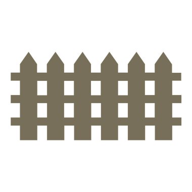 Beyaz arka plan üzerinde izole çit simgesi