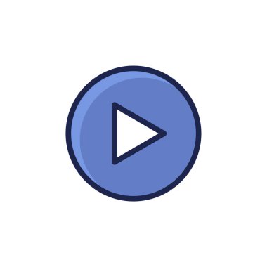 video oynatma düğmesi vektör çizimi tasarımı