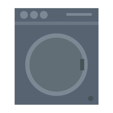 çamaşır makinesi web simgesi vektör çizimi  