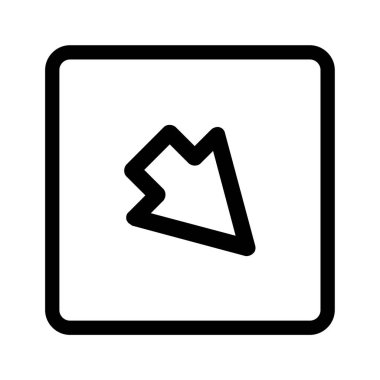 Web ve mobil uygulama tasarımınız, ok logosu konseptiniz için ok simgesi çizimi arkaplanı 