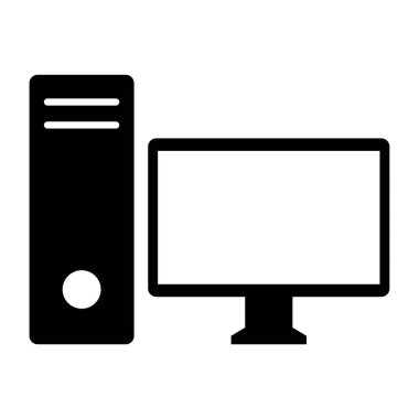 bilgisayar izleme simgesi, vektör illüstrasyonu 