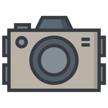 kamera simgesi vektör illüstrasyonu