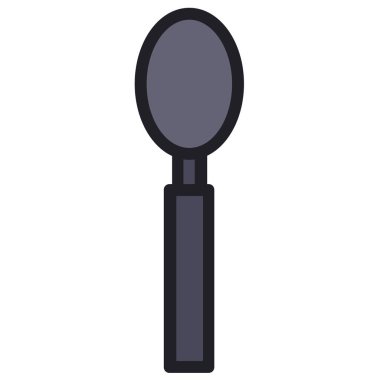 kaşık vektör simgesi beyaz arkaplanda izole edildi