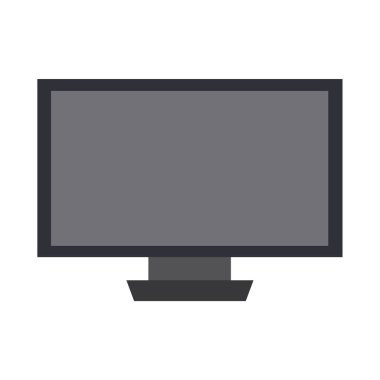 Beyaz arkaplanda televizyon simgesi izole edildi