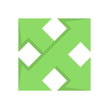 Beyaz bir arka plan üzerinde gösterilen simge okları genişletin