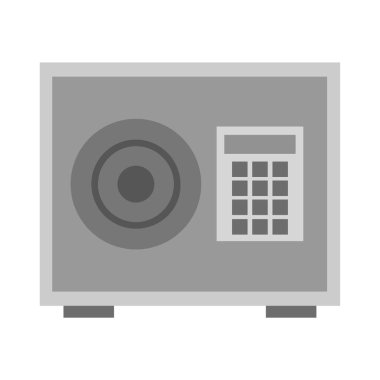 Beyaz arkaplanda güvenli simge