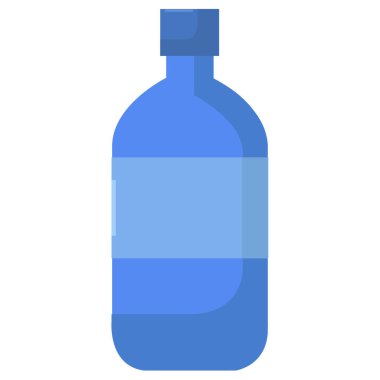 Beyaz arkaplan, vektör, illüstrasyon üzerinde izole su şişesi simgesi