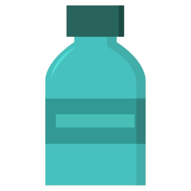 Beyaz arka planda tıbbi şişenin vektör çizimi