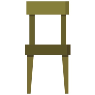 Tahta tabure ikonu vektör illüstrasyon grafik tasarımı