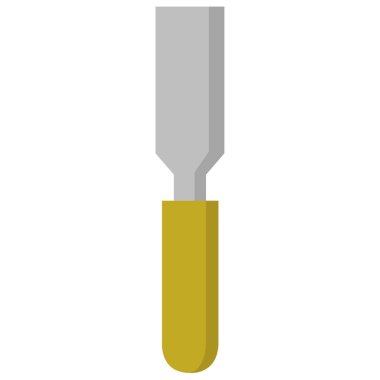 Beyaz arkaplanda izole edilmiş keski simgesi vektörü