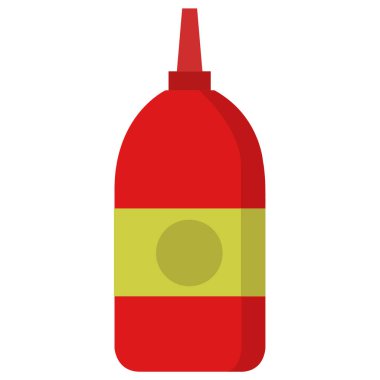 Ketçap şişe ikonu vektör illüstrasyonu