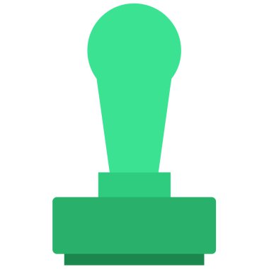 beyaz arkaplanda izole edilmiş düz biçimdeki pul simgesi. 