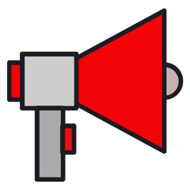 Megafon. Web simgesi basit illüstrasyon