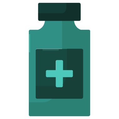 Basit şişe simgesi, vektör illüstrasyonu