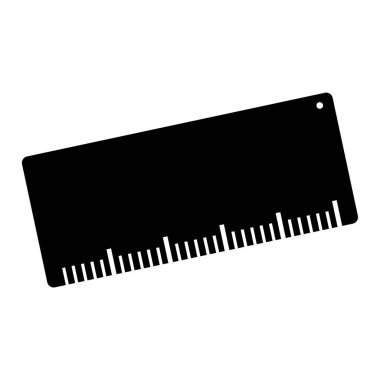 cetvel simgesi beyaz arkaplanda izole edildi