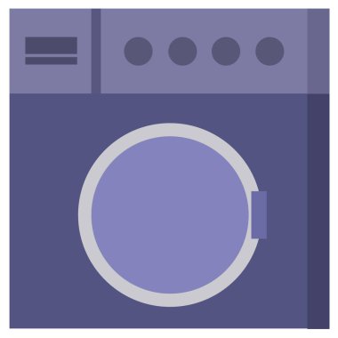çamaşır makinesi web simgesi vektör çizimi  