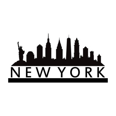 New York Şehri silueti, vektör simgesi