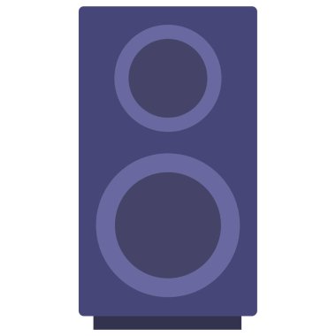 Ses hoparlörü simgesi. Subwoofer simgesi beyazda izole edildi 