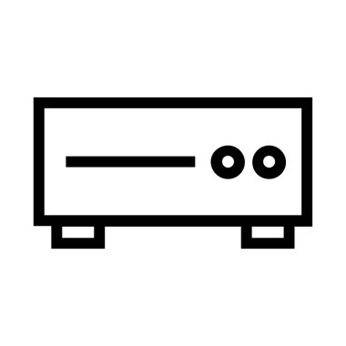 DVD Oyuncu vektör çizimi beyaz arkaplanda izole edildi